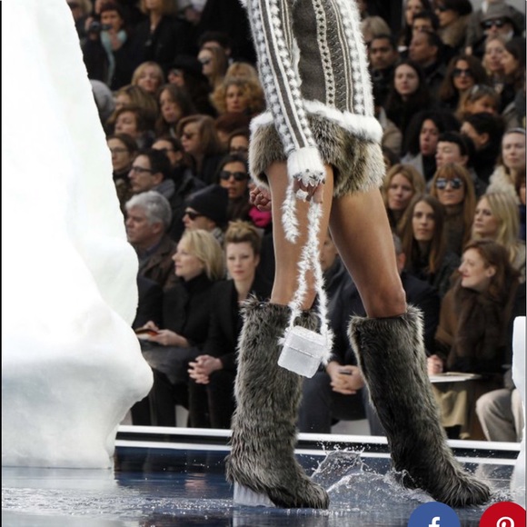 CHANEL Shoes - Authentic Chanel Faux Fur Boots.